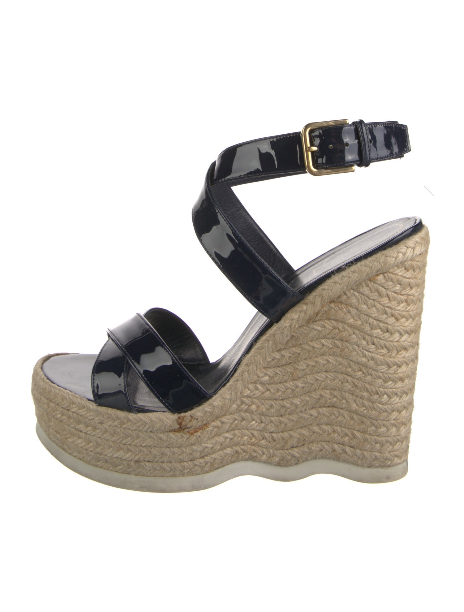 Yves Saint Laurent Patent Leather Espadrilles