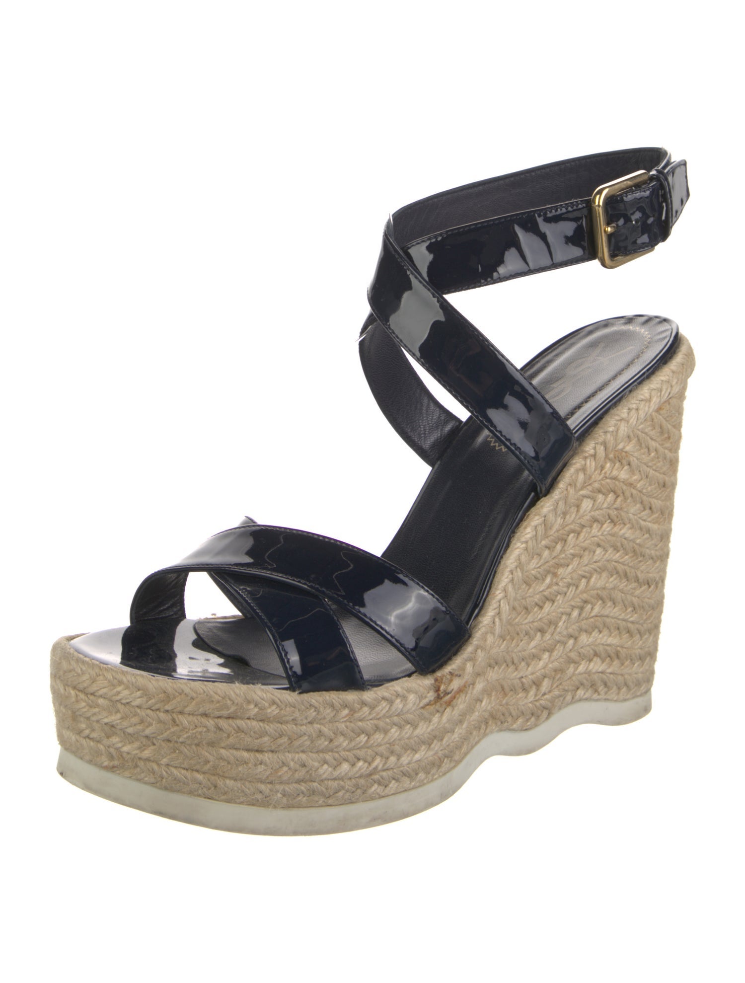 Yves Saint Laurent Patent Leather Espadrilles