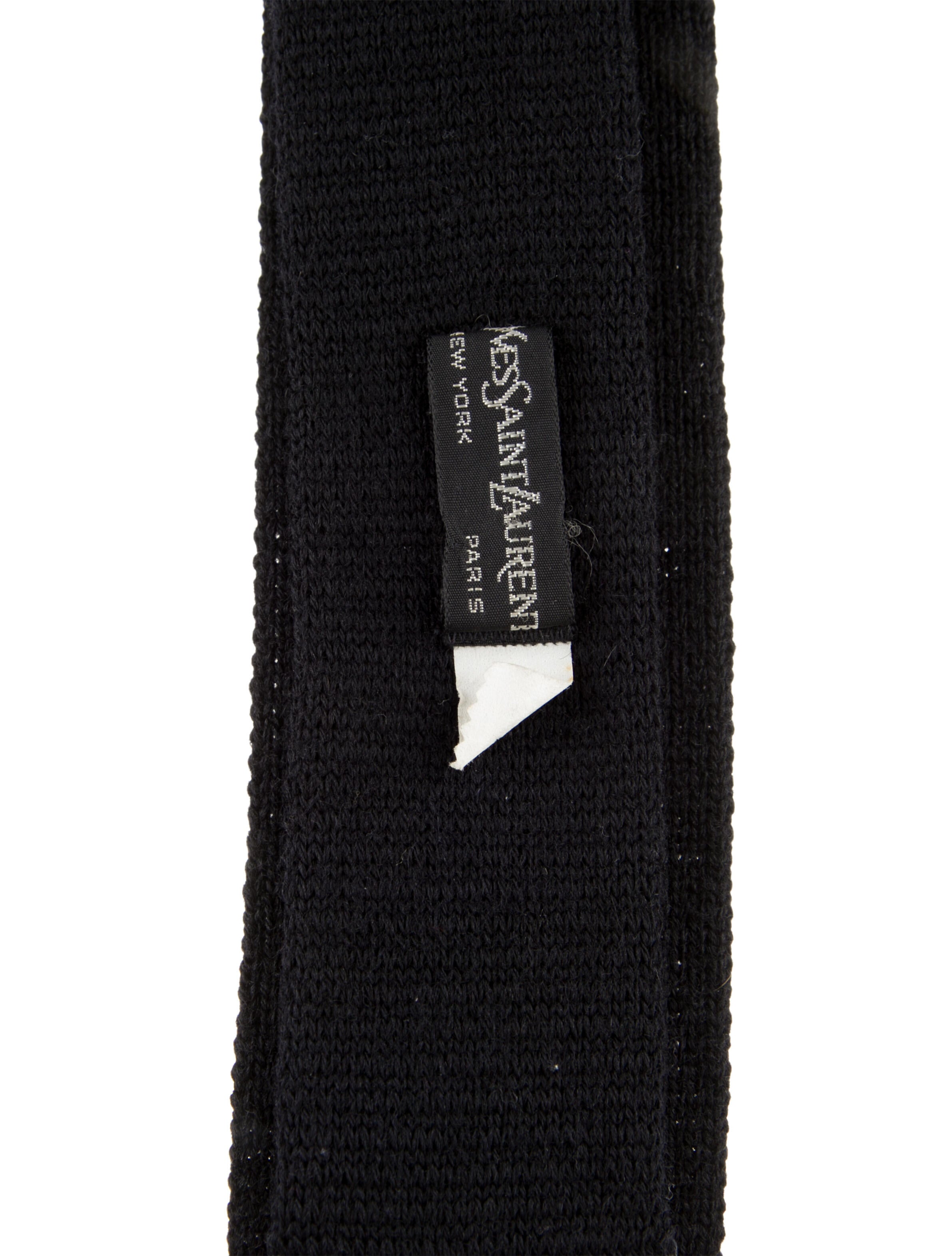 Yves Saint Laurent Vintage Embroidered Knit Tie