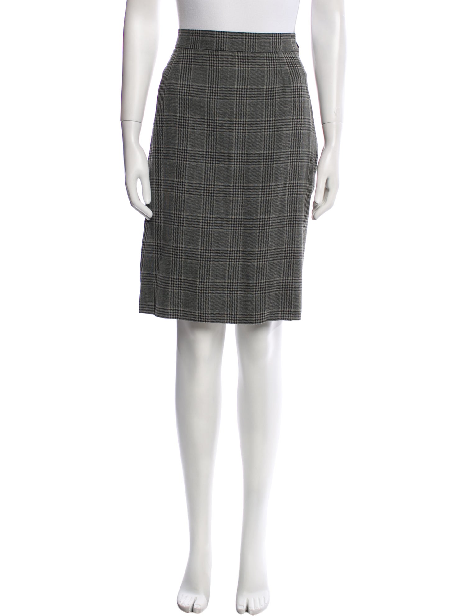 Yves Saint Laurent Virgin Wool Knee-Length Skirt
