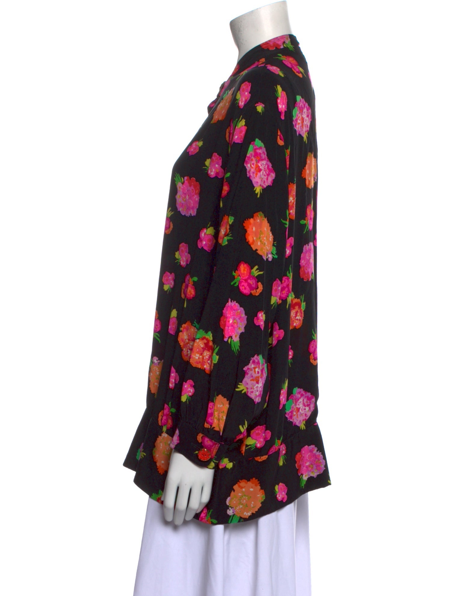 Yves Saint Laurent Rive Gauche Vintage 1990's Button-Up Top