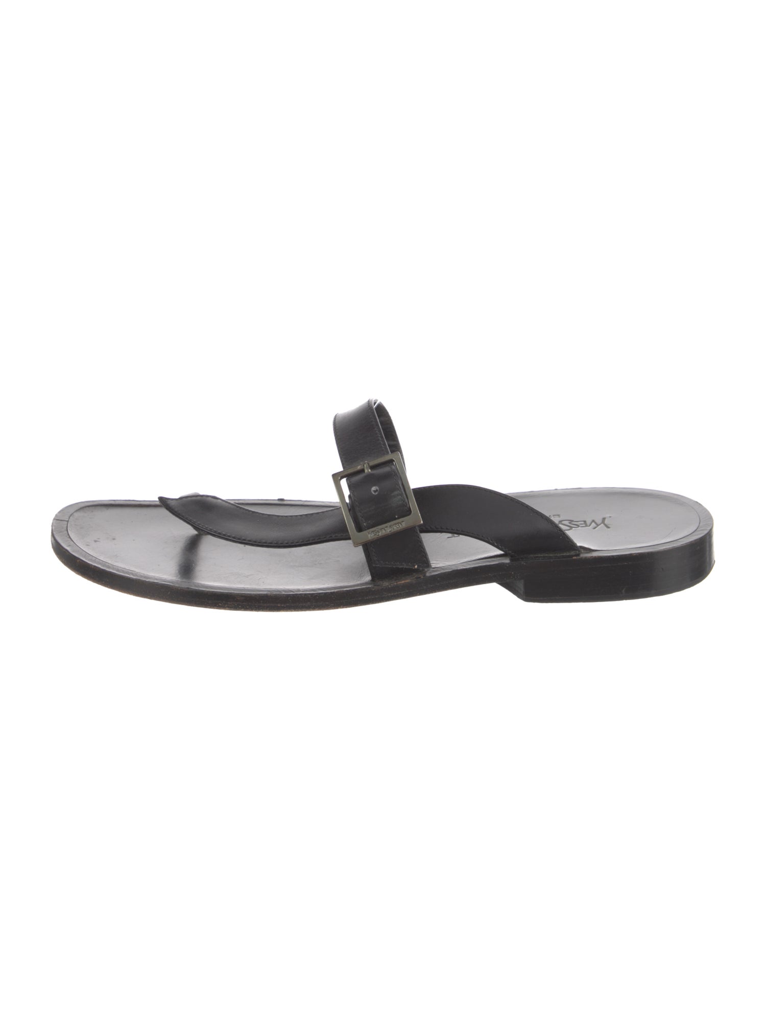 Yves Saint Laurent Leather Slides