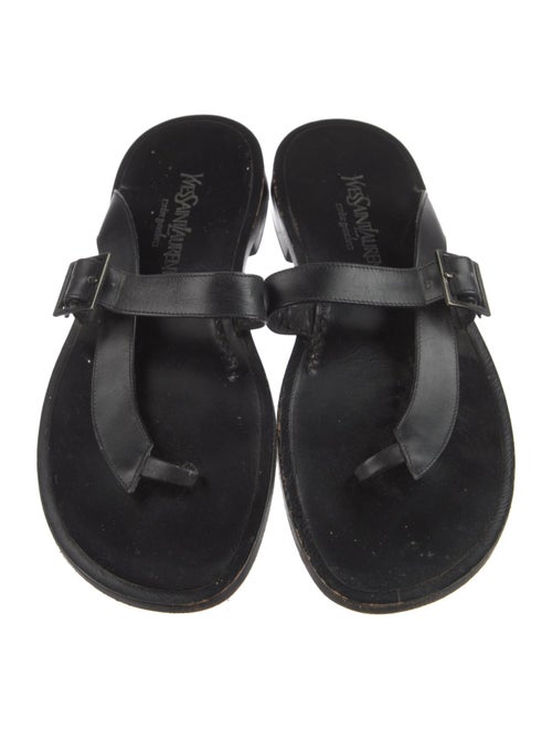 Yves Saint Laurent Leather Slides