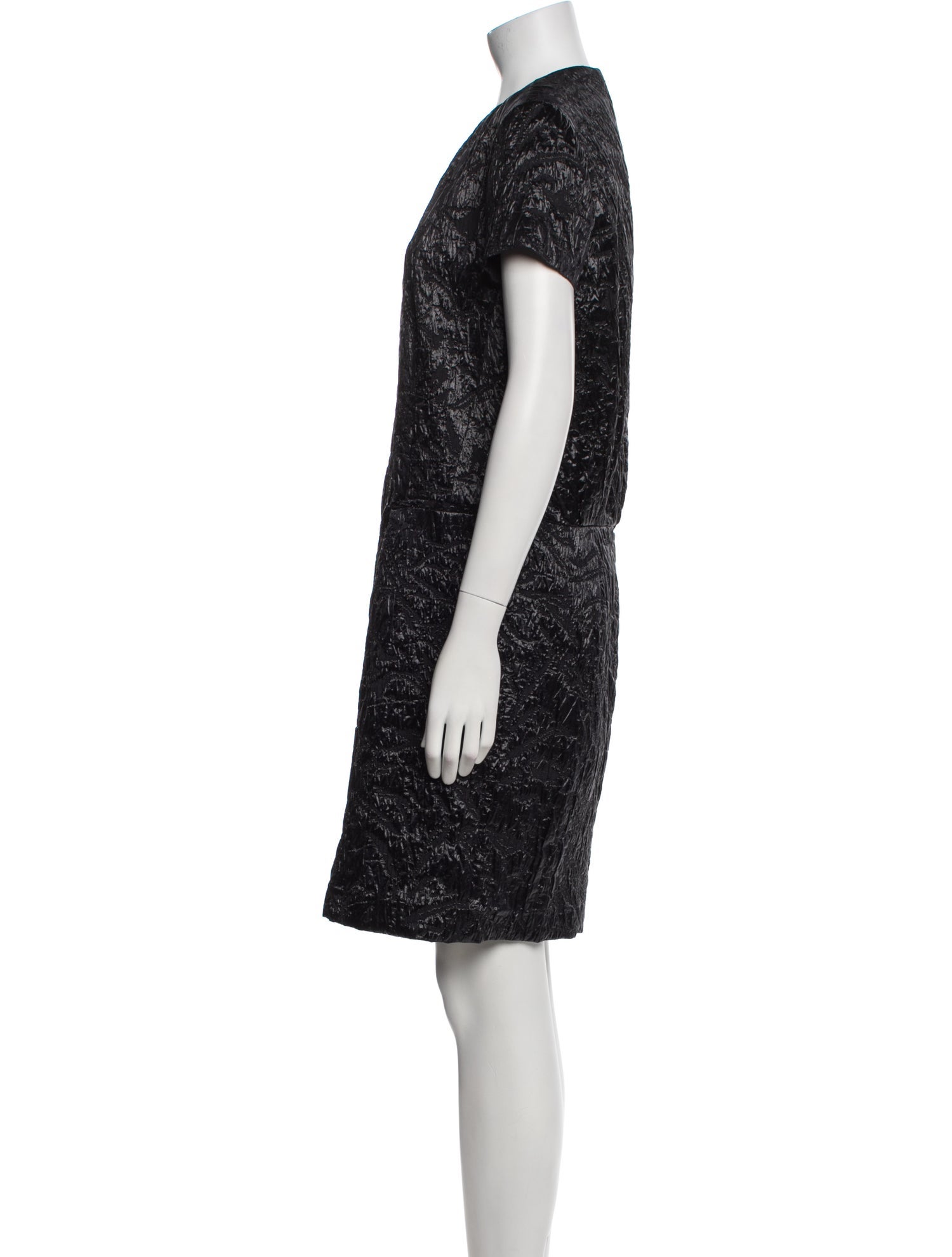 Yves Saint Laurent Crew Neck Knee-Length Dress