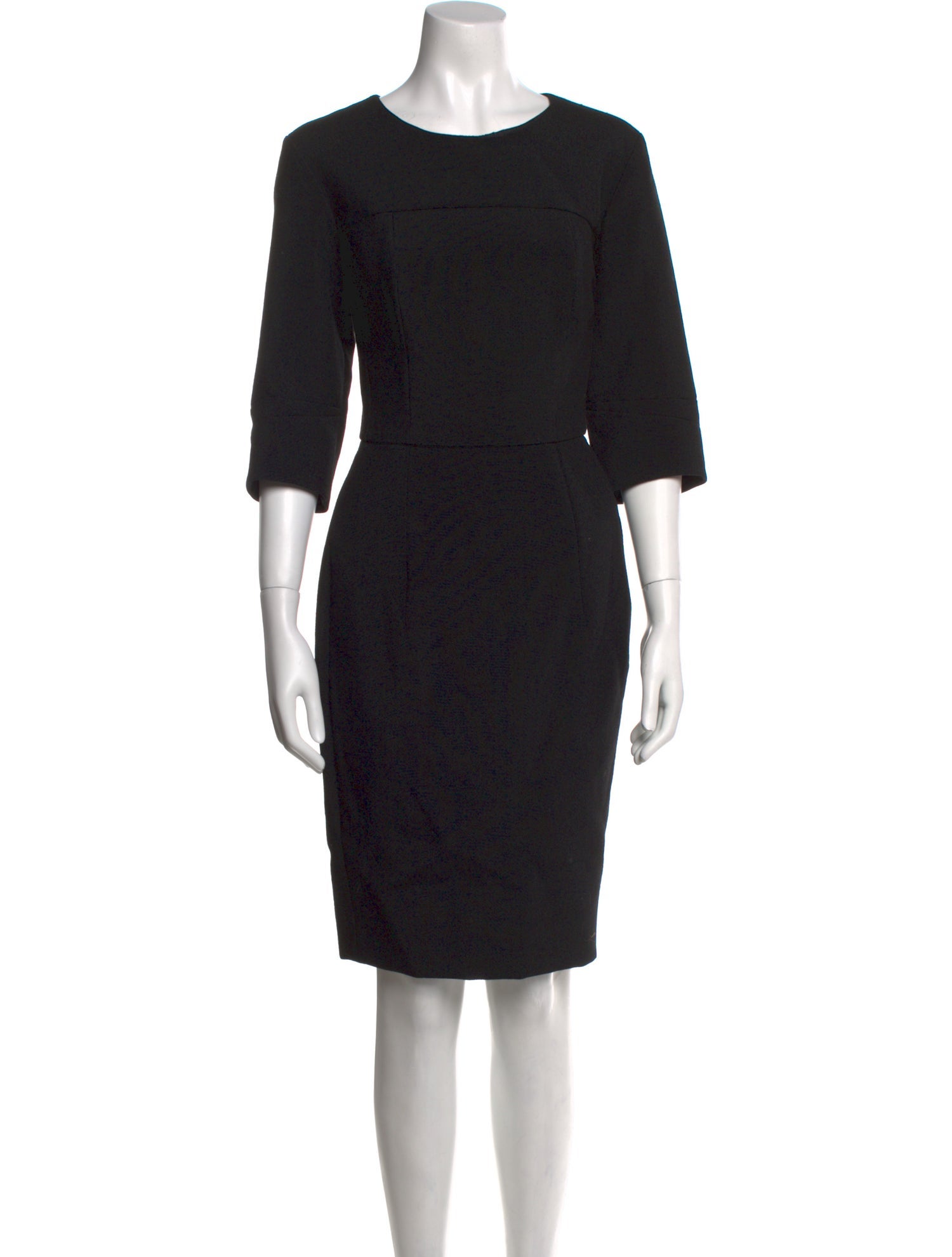 Yves Saint Laurent Wool Knee-Length Dress