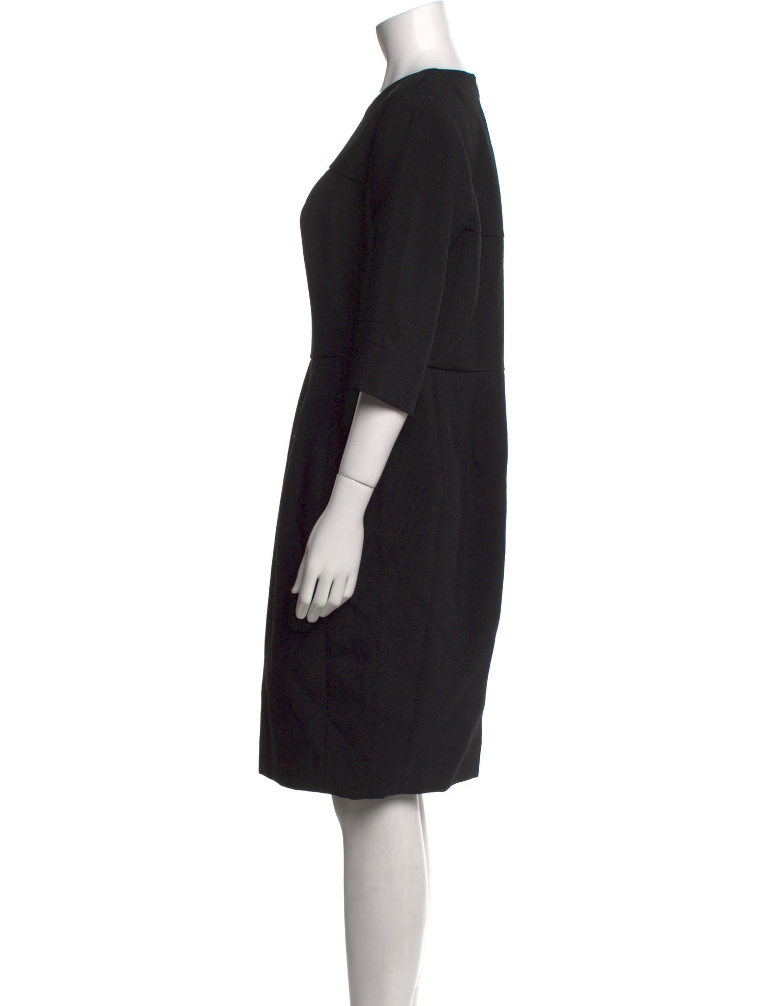 Yves Saint Laurent Wool Knee-Length Dress