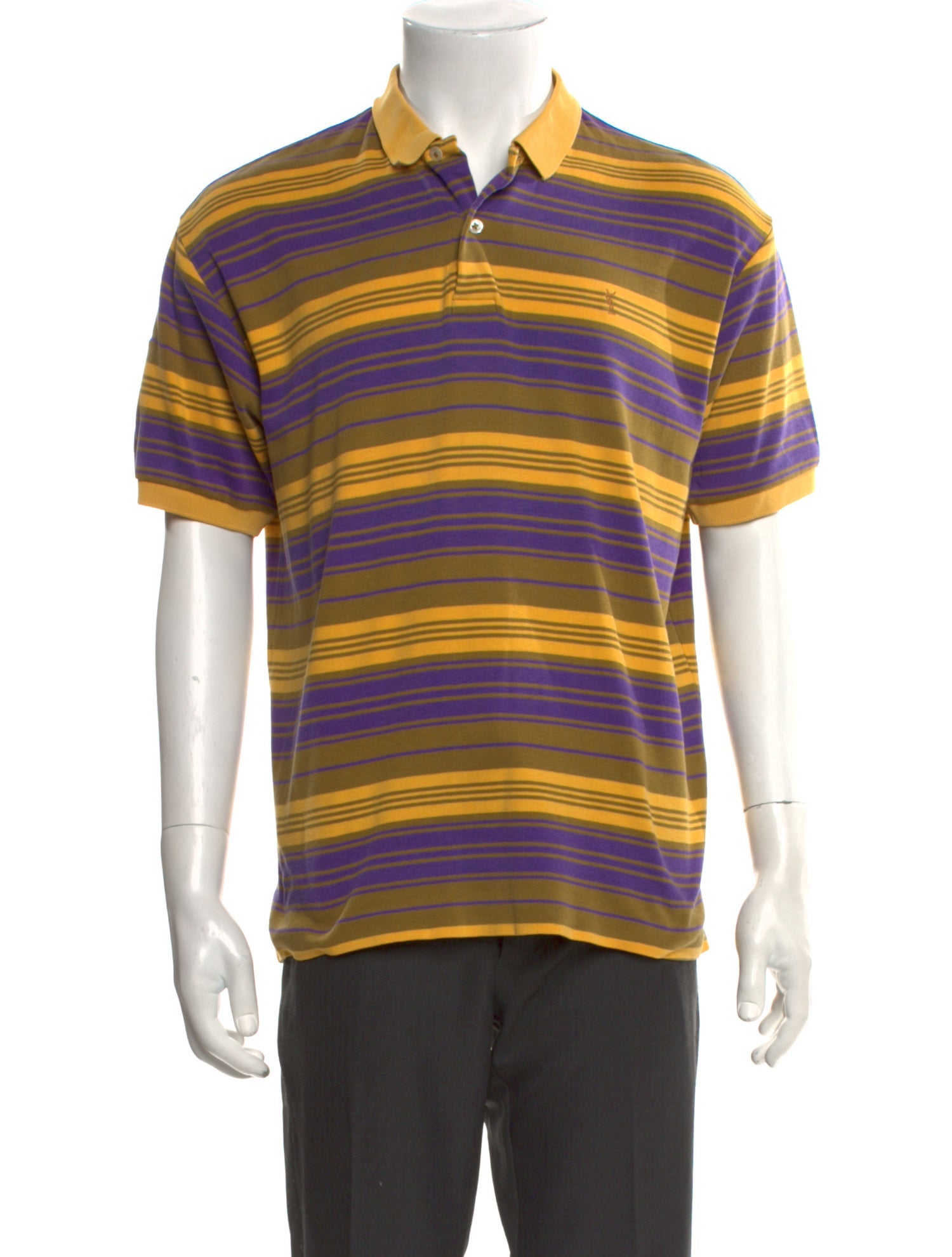 Yves Saint Laurent Striped Short Sleeve Shirt