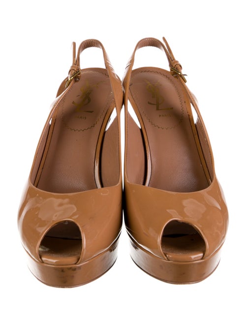 Yves Saint Laurent Patent Leather Slingback Pumps