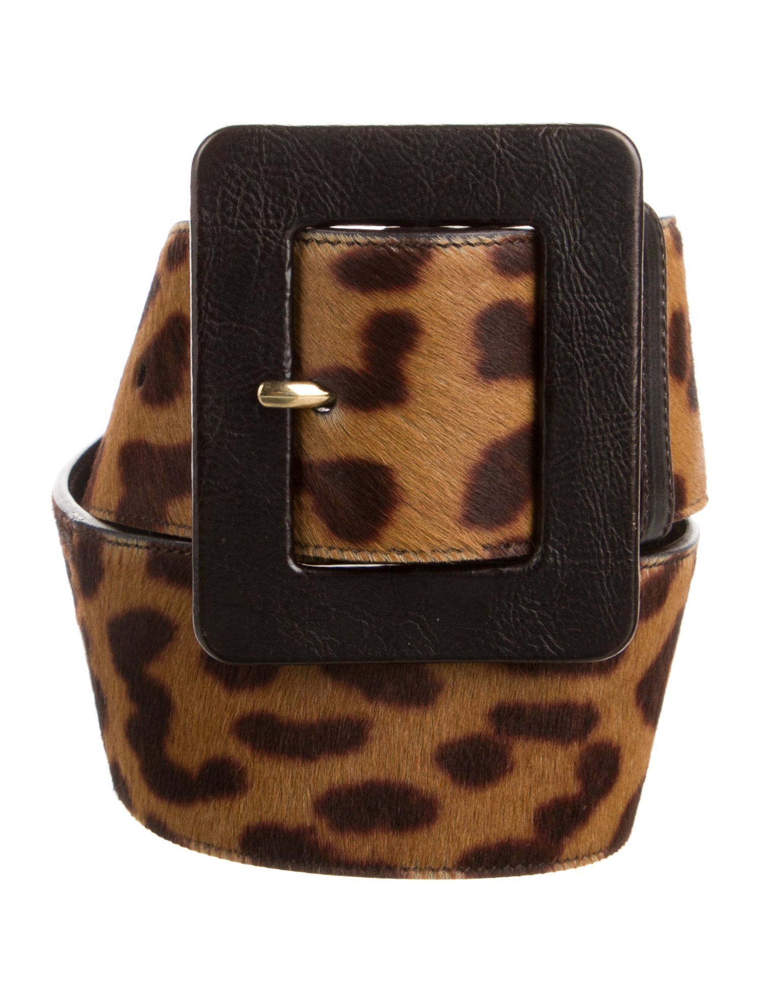 Yves Saint Laurent Wide Ponyhair Waist Belt