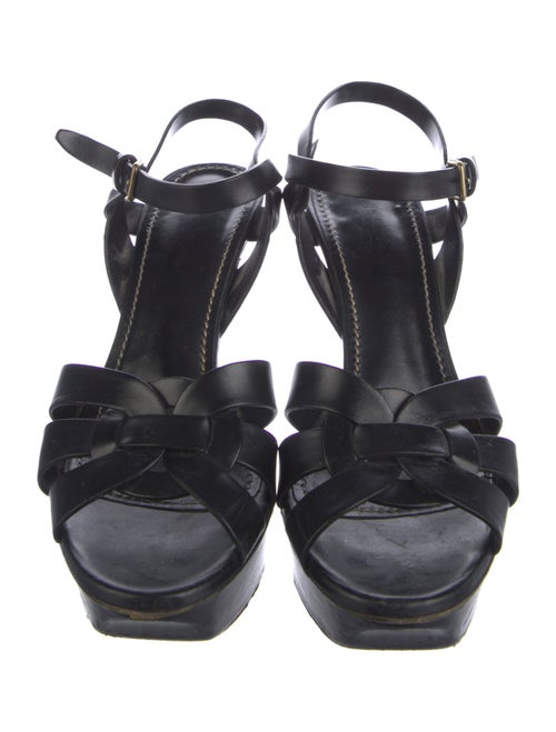 Yves Saint Laurent Rive Gauche Leather T-Strap Pumps