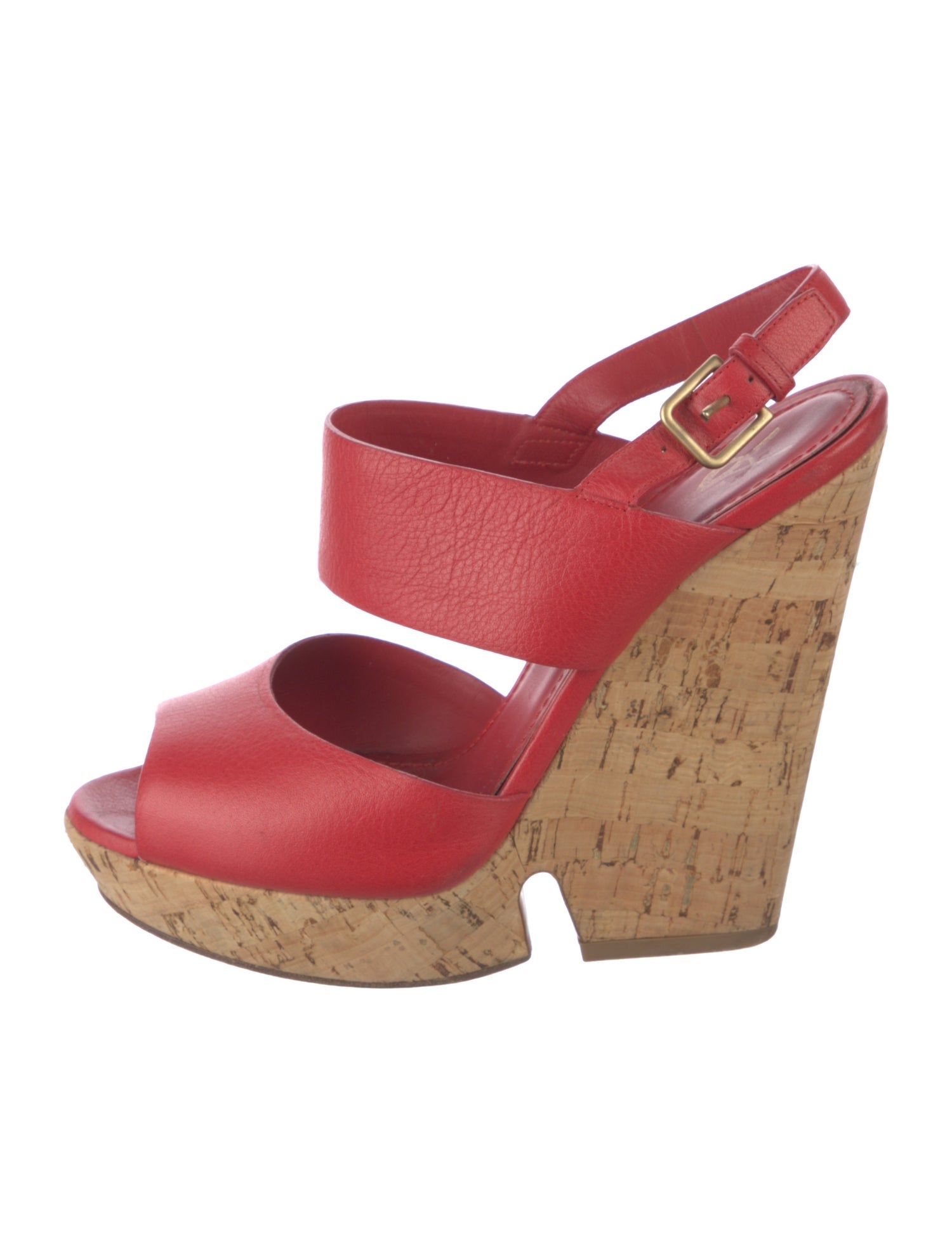 Yves Saint Laurent Vintage Leather Slingback Sandals