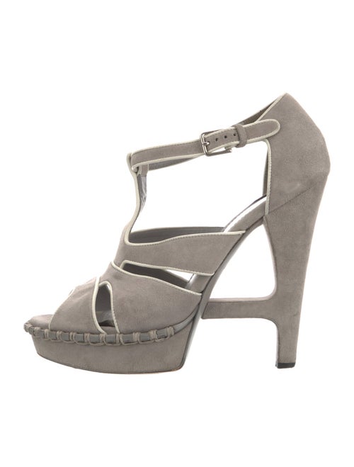 Yves Saint Laurent Suede T-Strap Pumps