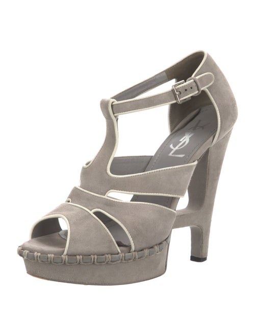 Yves Saint Laurent Suede T-Strap Pumps