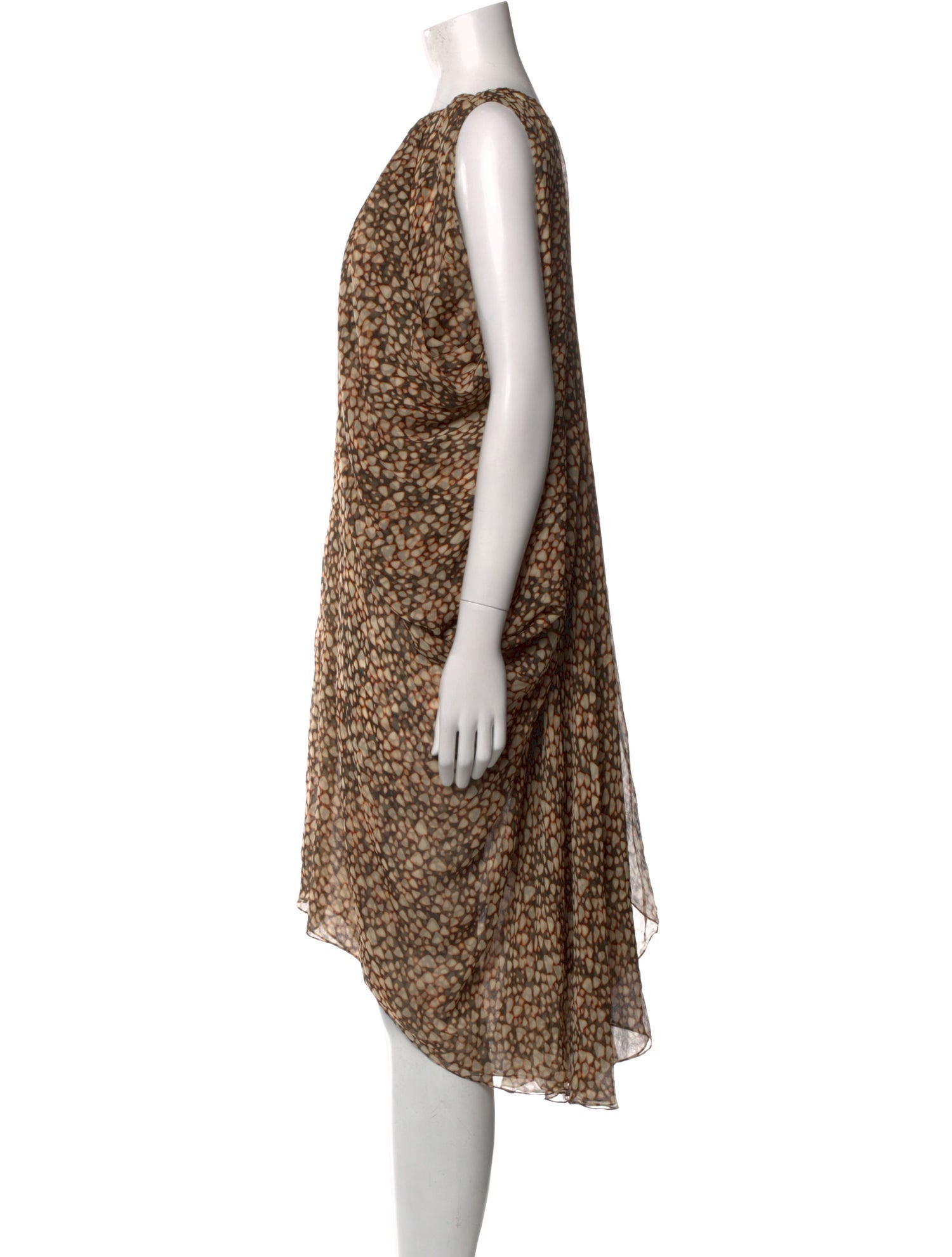 Yves Saint Laurent Silk Midi Length Dress