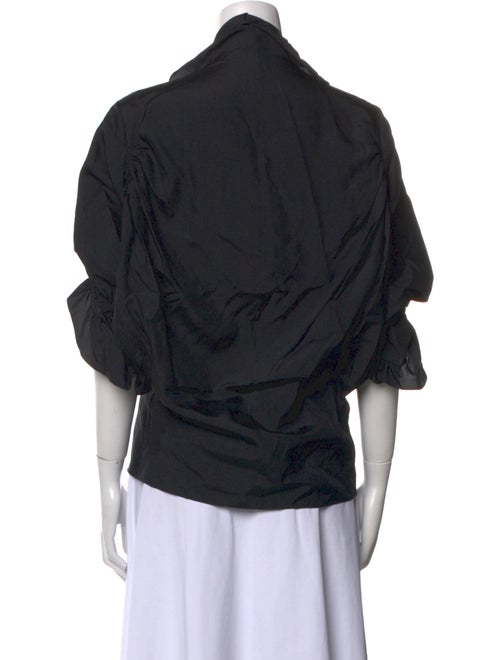 Yves Saint Laurent Silk V-Neck Button-Up Top