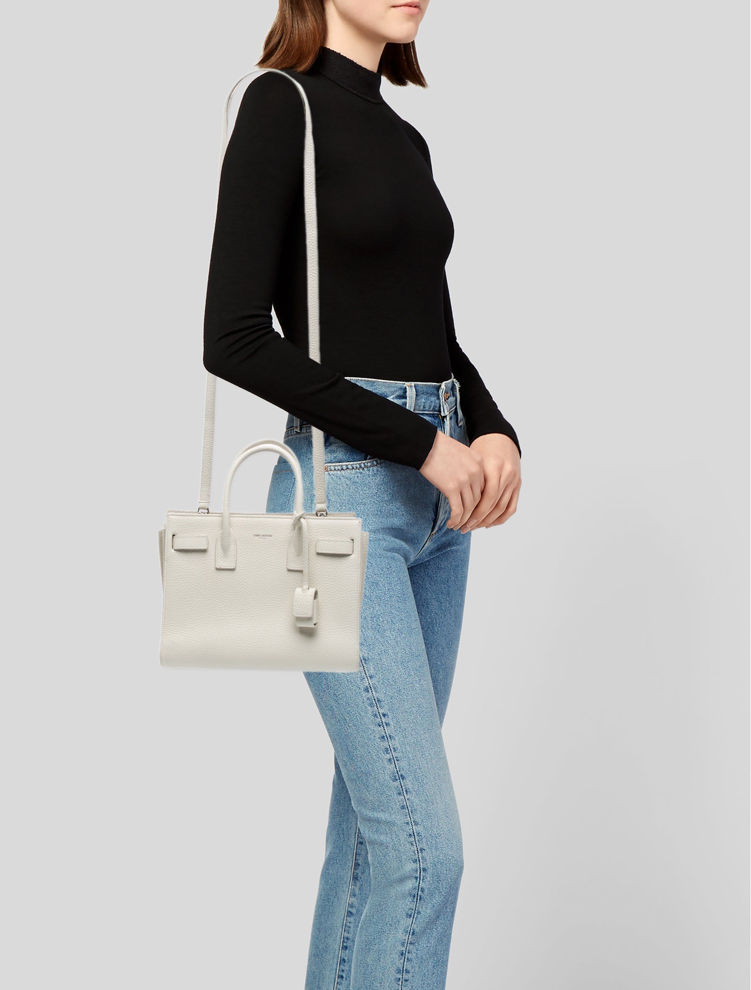 Saint Laurent Leather Sac De Jour Baby