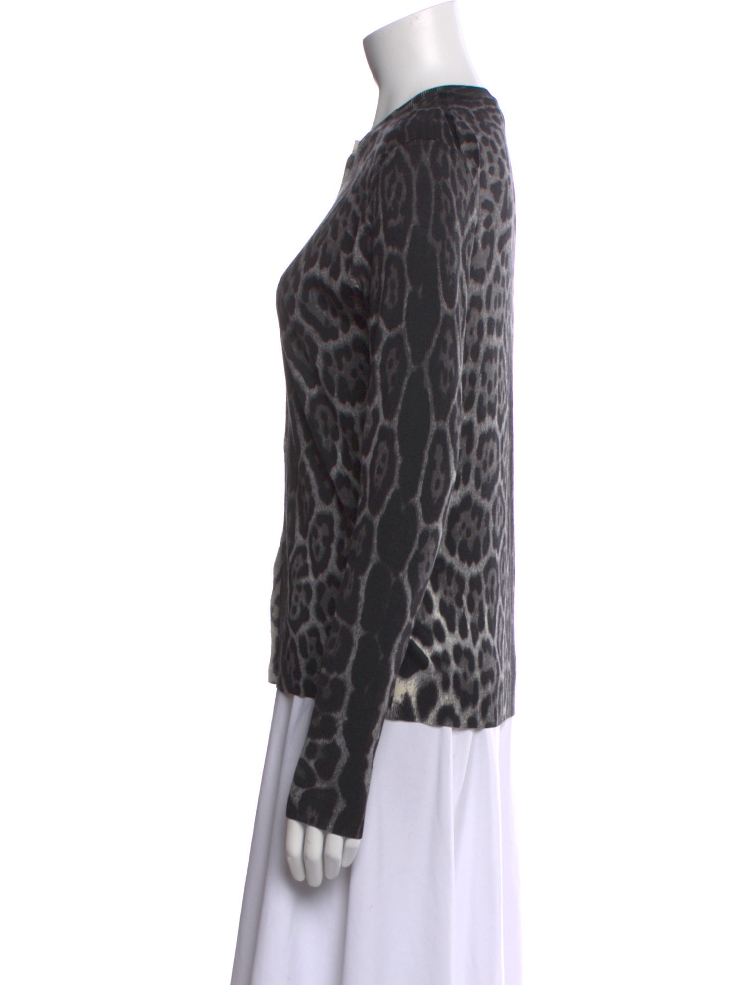 Yves Saint Laurent Cashmere Animal Print Sweater
