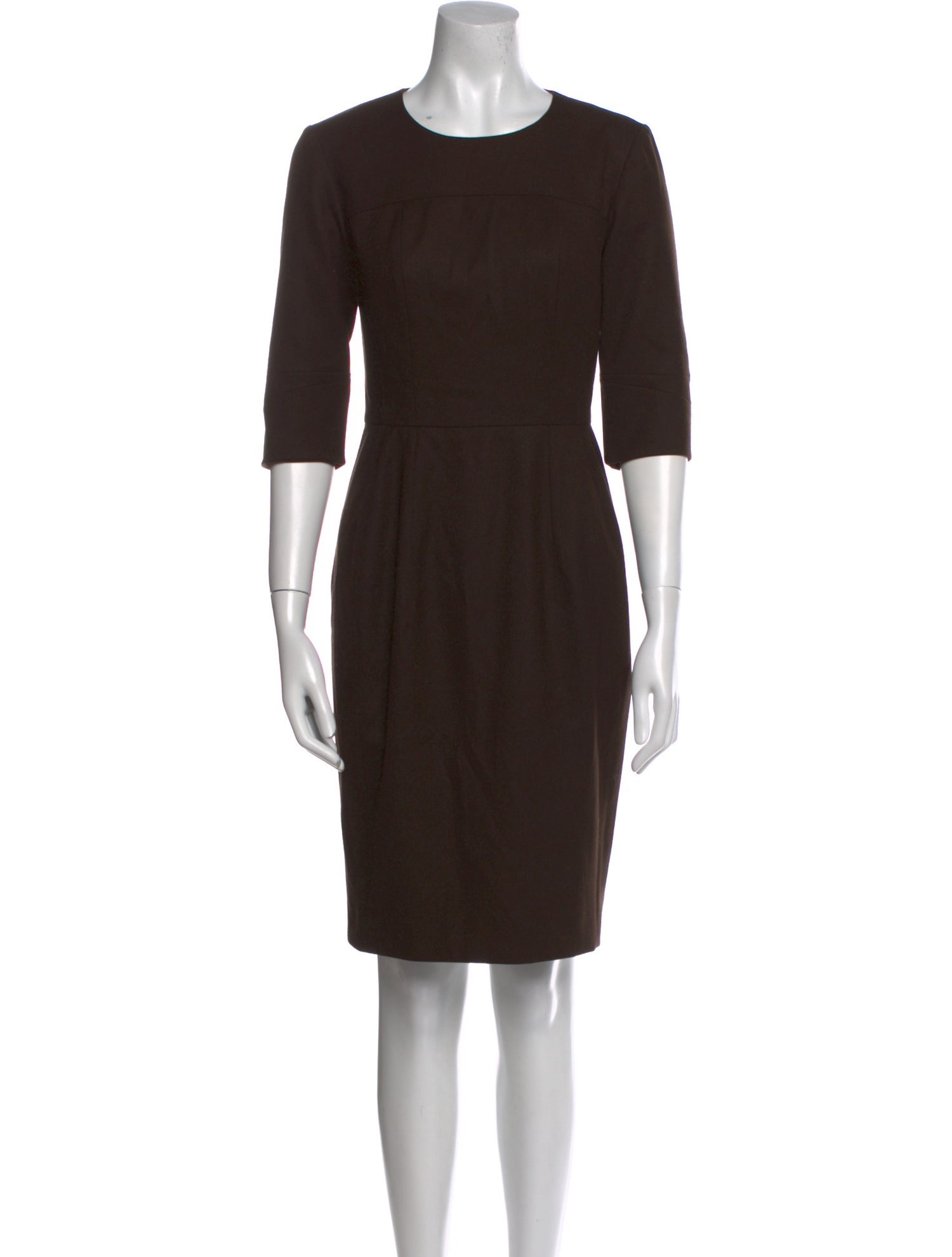 Yves Saint Laurent Wool Knee-Length Dress