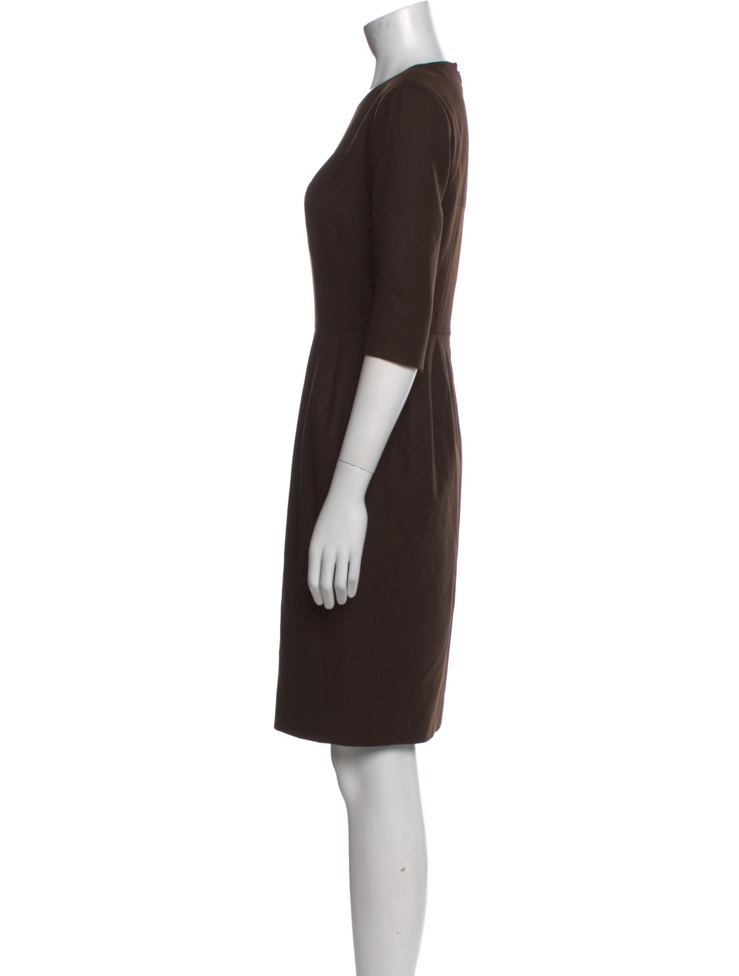 Yves Saint Laurent Wool Knee-Length Dress