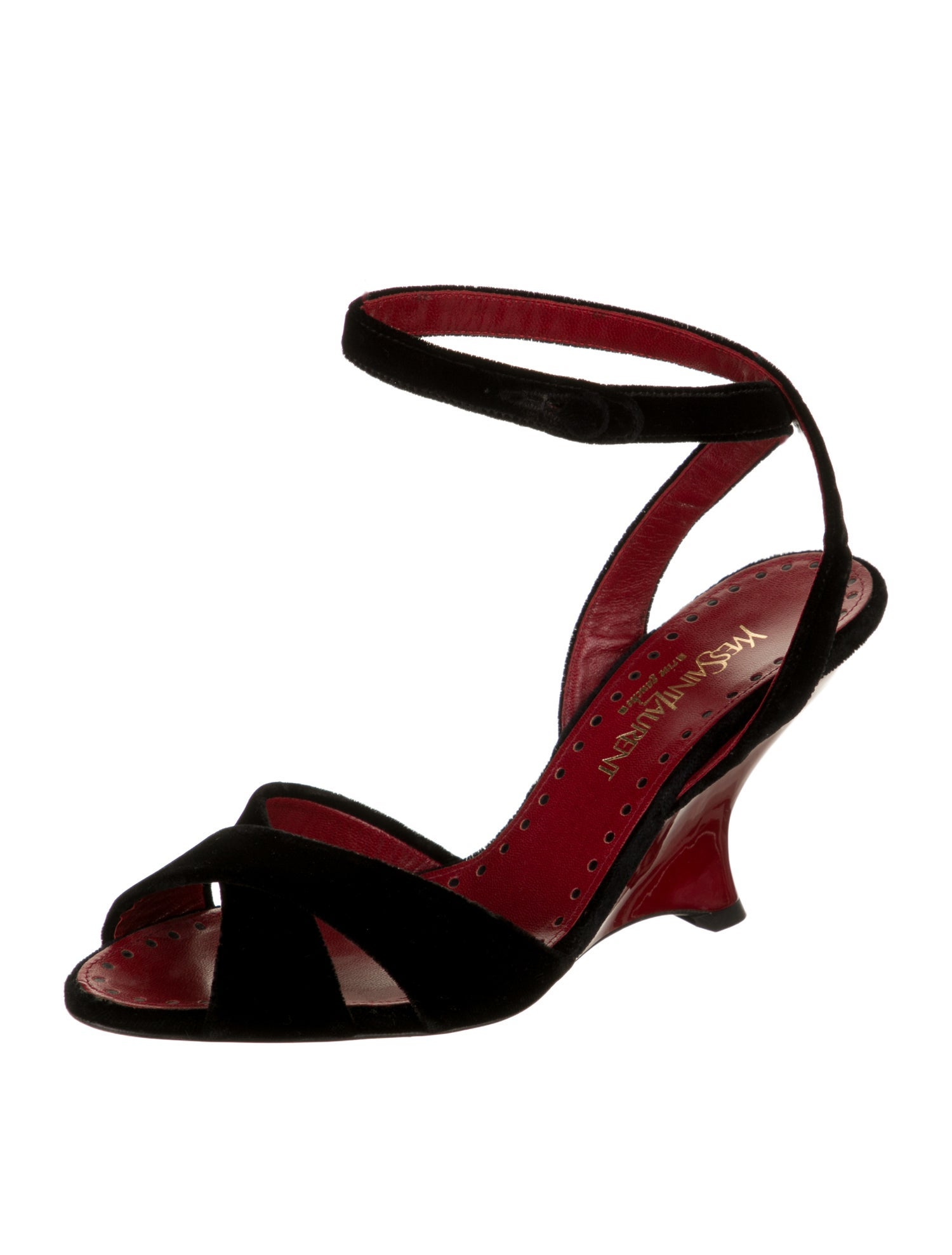 Yves Saint Laurent Velvet Slingback Sandals