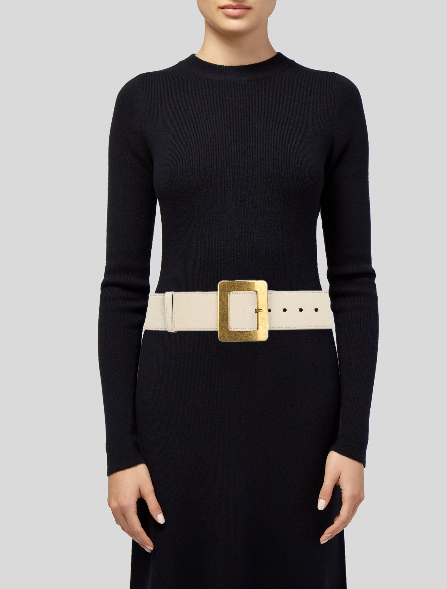 Yves Saint Laurent Wide Leather Belt