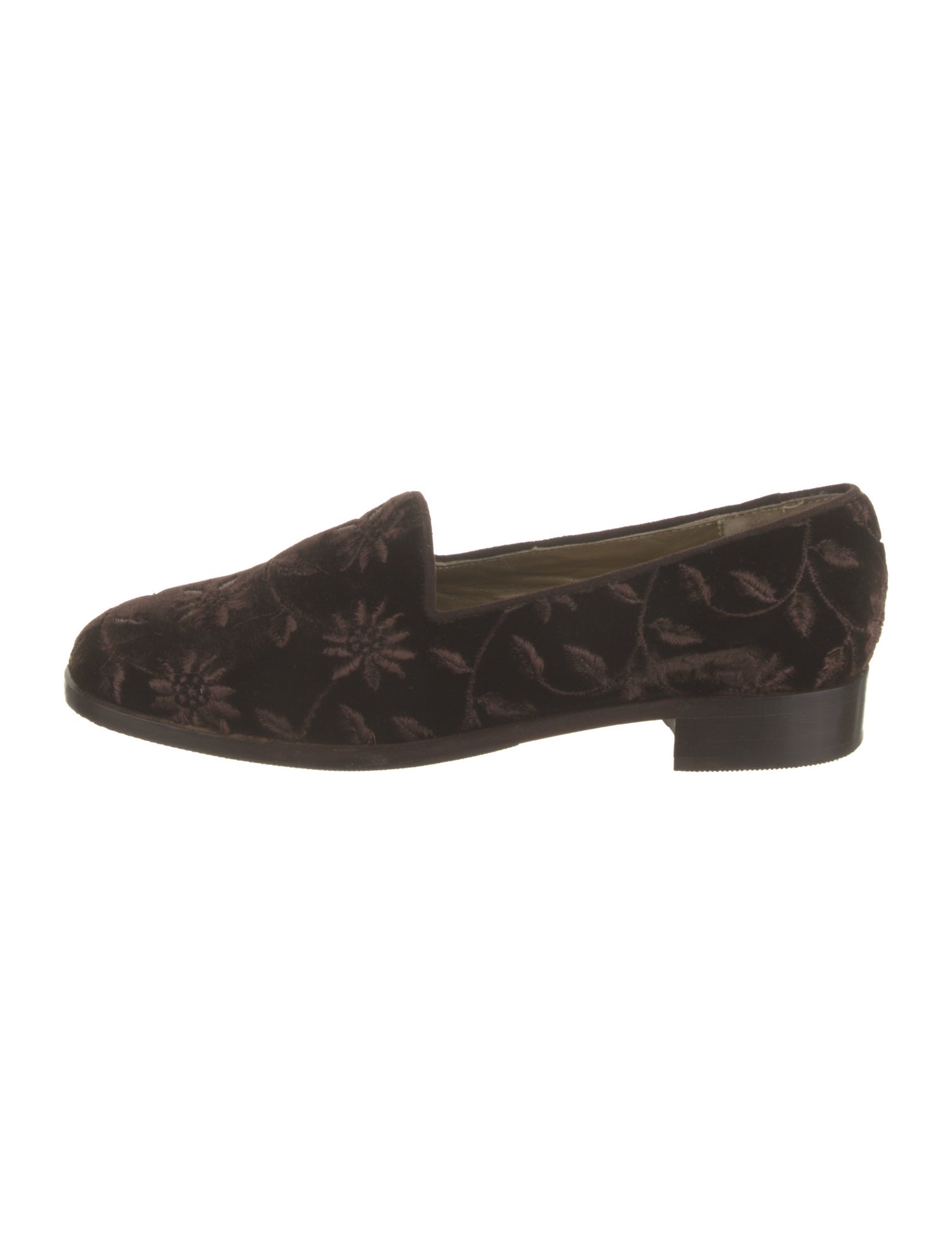 Yves Saint Laurent Velvet Embroidered Accent Loafers