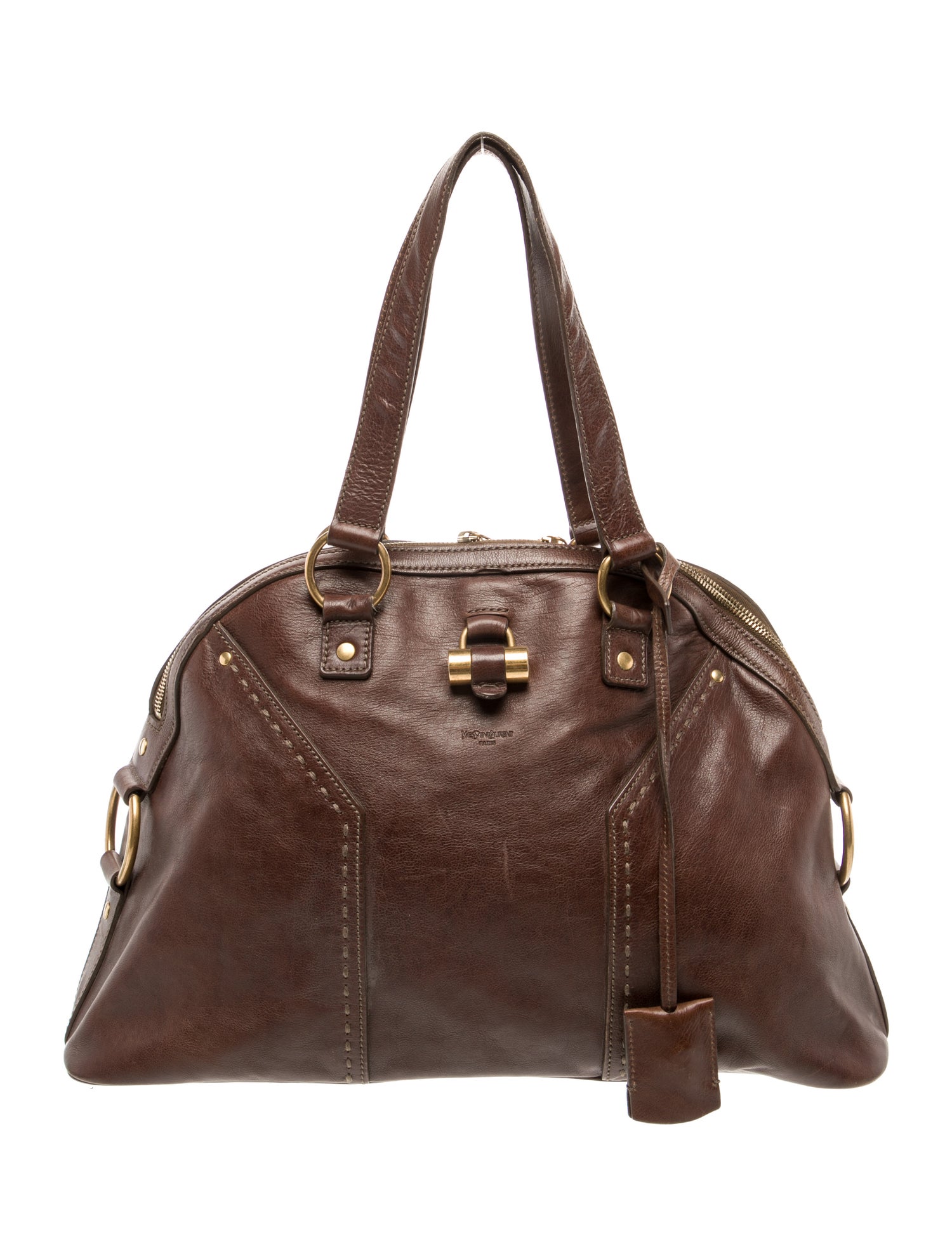 Yves Saint Laurent Rive Gauche Leather Top Handle Bag