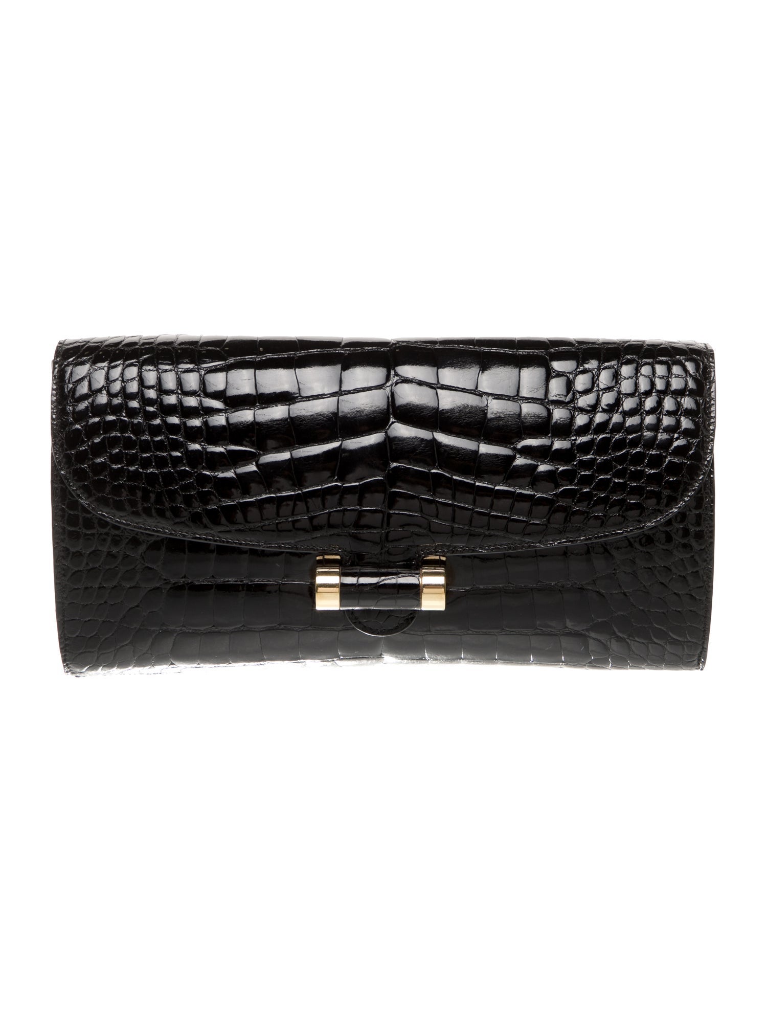 Yves Saint Laurent Rive Gauche Patent Leather Clutch Medium