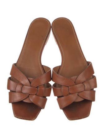 Saint Laurent Leather Slides