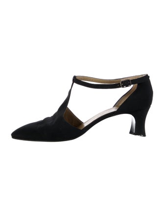 Yves Saint Laurent Canvas T-Strap Pumps