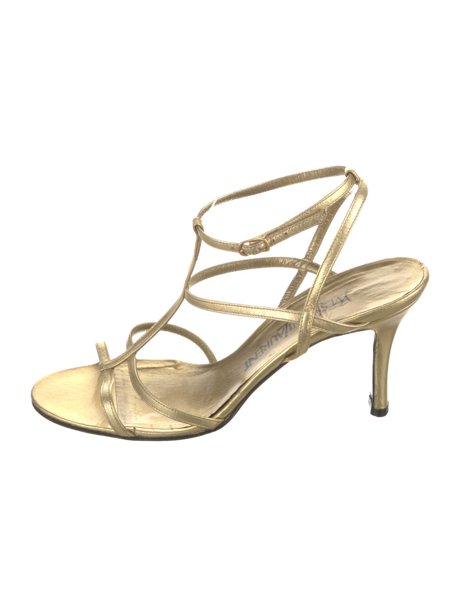 Yves Saint Laurent Leather T-Strap Sandals
