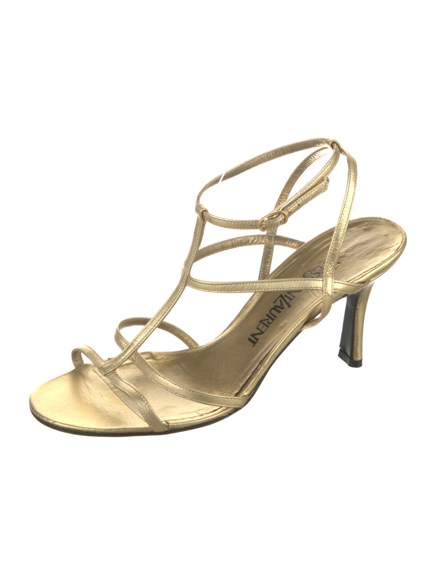 Yves Saint Laurent Leather T-Strap Sandals