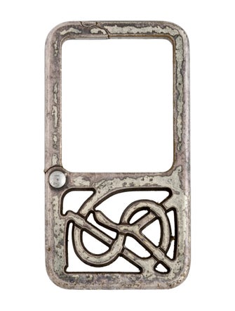 Yves Saint Laurent Rive Gauche Silver-Tone Charm Keychain