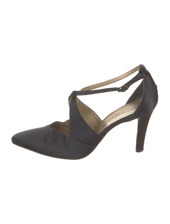Yves Saint Laurent Satin T-Strap Pumps