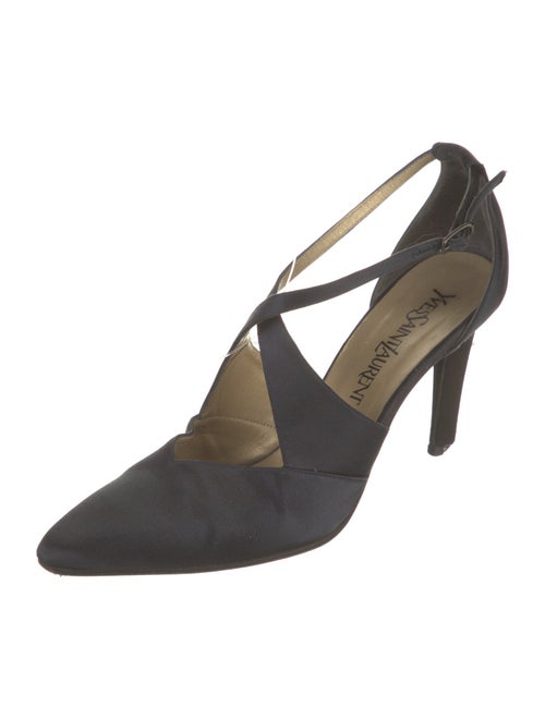 Yves Saint Laurent Satin T-Strap Pumps