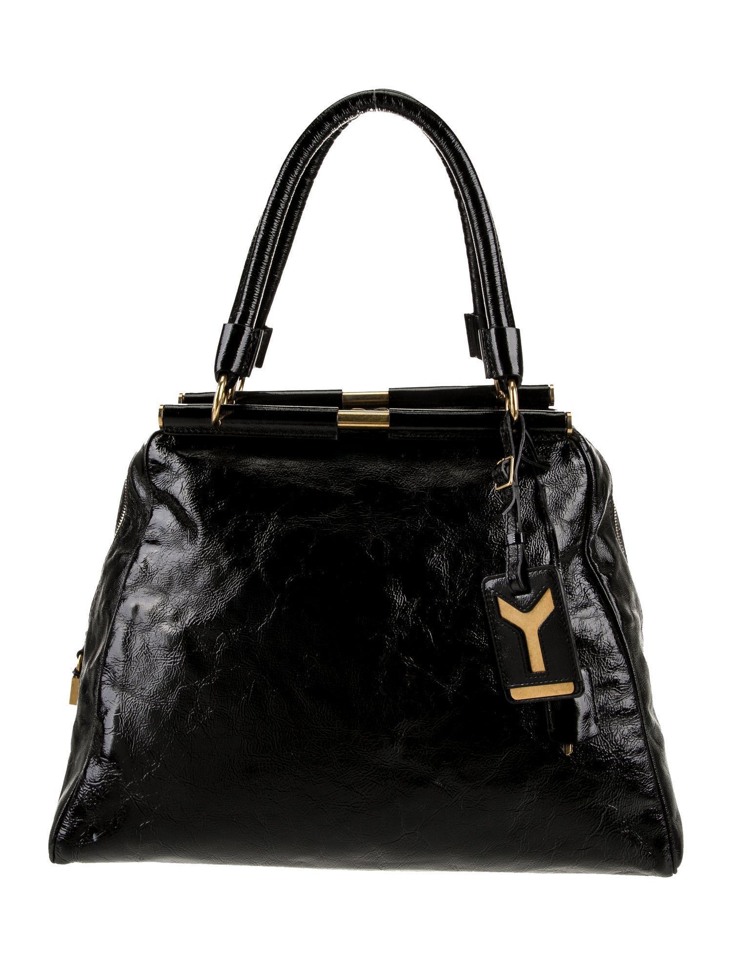 Yves Saint Laurent Rive Gauche Patent Leather Majorelle Vintage