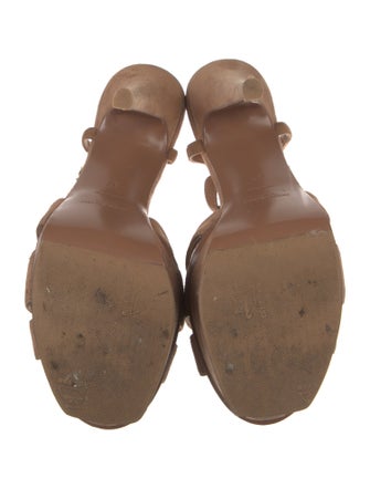 Yves Saint Laurent Rive Gauche Suede T-Strap Pumps