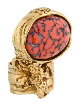 Yves Saint Laurent Resin Arty Glass Ring