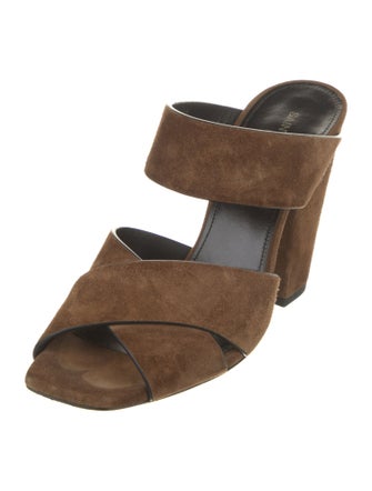 Saint Laurent Suede Slides