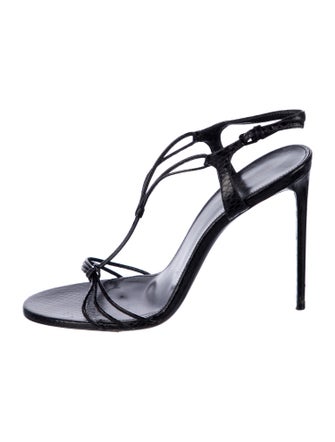 Yves Saint Laurent Leather T-Strap Sandals