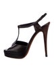 Yves Saint Laurent Leather T-Strap Sandals