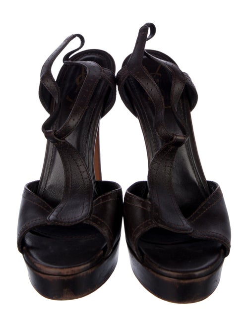 Yves Saint Laurent Leather T-Strap Sandals