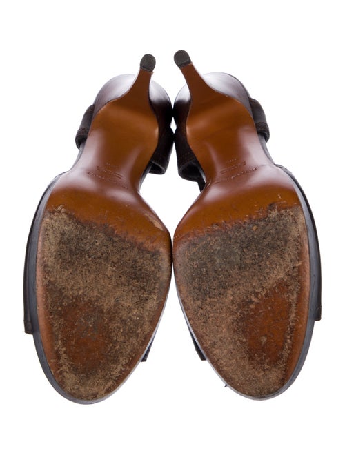 Yves Saint Laurent Leather T-Strap Sandals