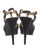Yves Saint Laurent Suede Leather Trim Embellishment T-Strap Pumps