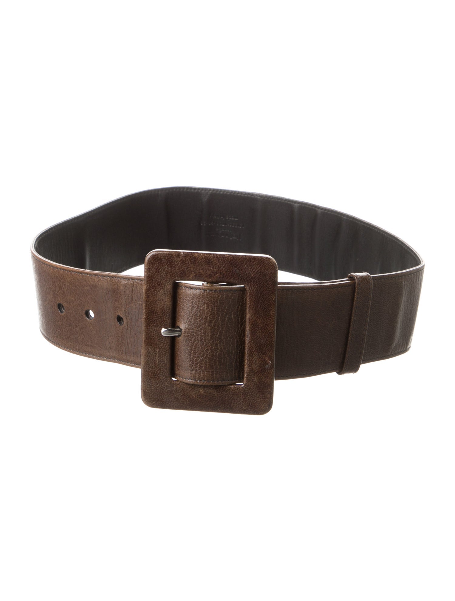 Yves Saint Laurent Wide Leather Waist Belt