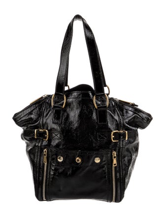 Yves Saint Laurent Rive Gauche Patent Leather Shoulder Bag