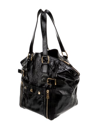 Yves Saint Laurent Rive Gauche Patent Leather Shoulder Bag