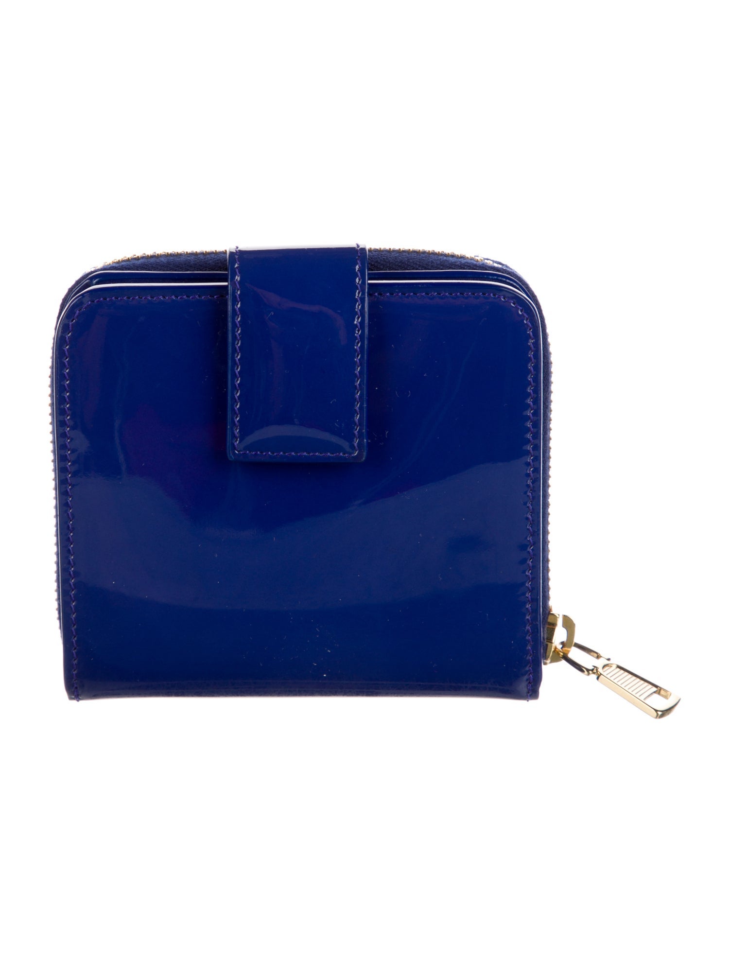 Yves Saint Laurent Patent Leather Compact Wallet w/ Tags