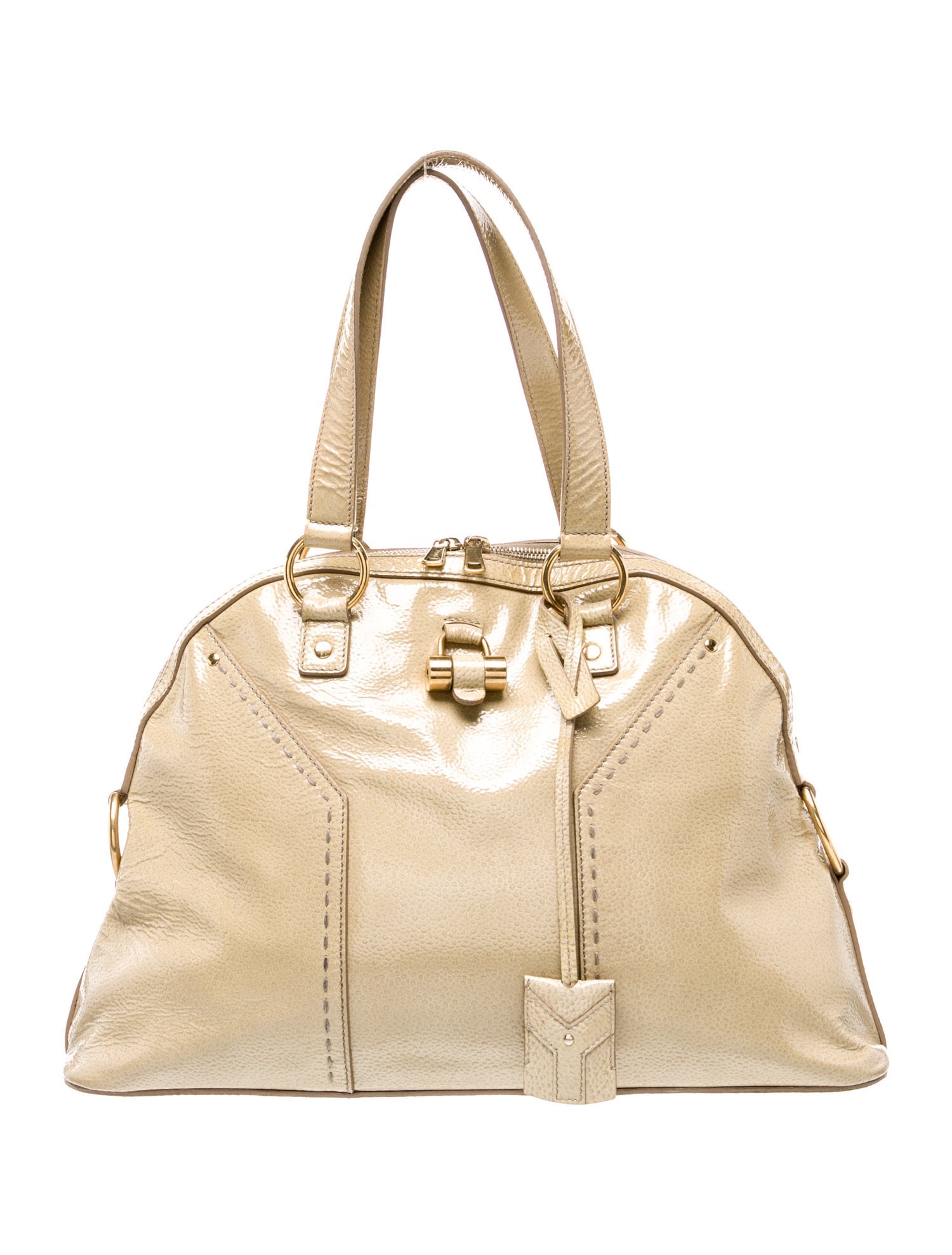 Yves Saint Laurent Rive Gauche Patent Leather Shoulder Bag