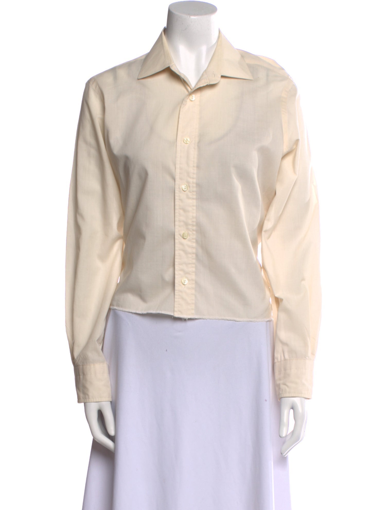 Yves Saint Laurent Long Sleeve Button-Up Top